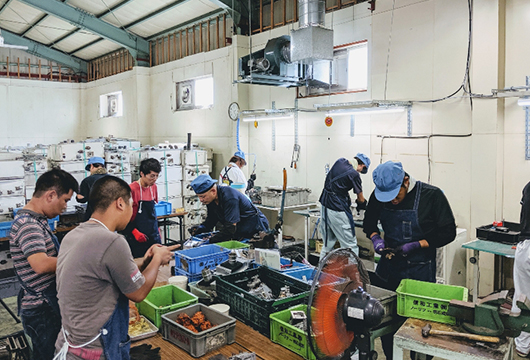 ステップあっぷ西江井島の作業風景