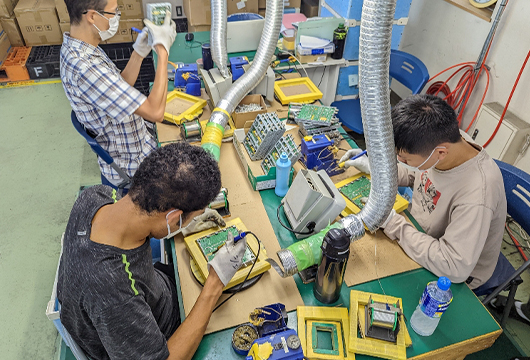 ステップあっぷ西江井島の作業風景